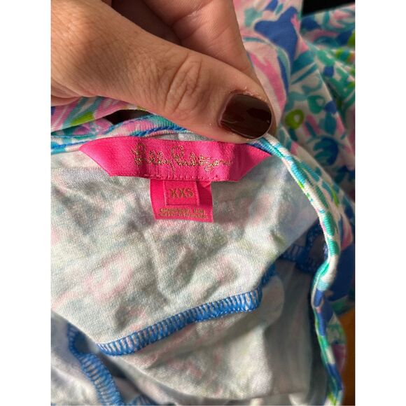 Lilly Pulitzer Ophelia Swing Dress Sz  XXS Multi dream team Paisley Preppy Vacat - Picture 7 of 7